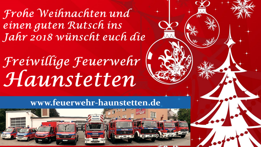 Frohe Weihnachten - Feuerwehr Haunstetten